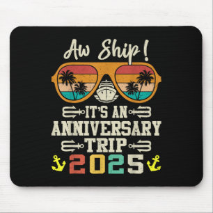 Alfombrilla De Ratón Camiseta de viaje de aniversario de bodas 2025 Vac