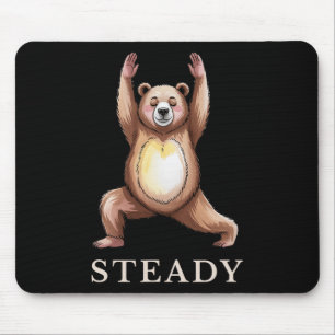 Alfombrilla De Ratón Camiseta de yoga Steady Bear Calm Lance Cute Anima