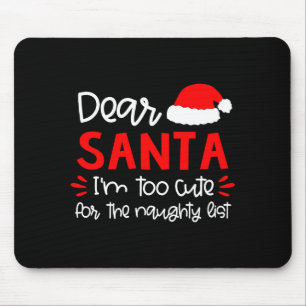 Alfombrilla De Ratón Camiseta Dear Santa Divertida para Familias en Nav
