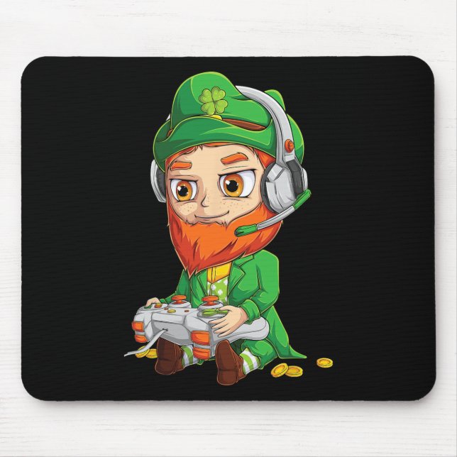 Alfombrilla De Ratón Camiseta del Día de San Patricio para niños y homb (Frente)