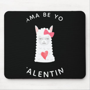 Alfombrilla De Ratón Camiseta del Día de San Valentín de Llama Divertid