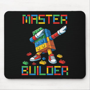 Alfombrilla De Ratón Camiseta del Maestro Constructor Bloques de Dabbin