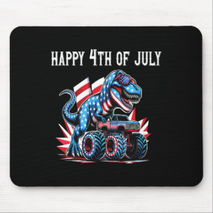 Alfombrilla De Ratón Camiseta Dino T-rex Para Niños 4 De Julio