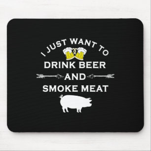 Alfombrilla De Ratón Camiseta Divertida De Barbacoa Bebe Cerveza Asa Ca