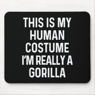 Alfombrilla De Ratón Camiseta divertida de disfraz de gorila Halloween