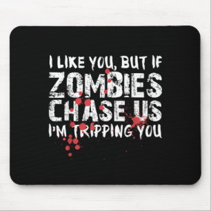 Alfombrilla De Ratón Camiseta Divertida de Halloween Cebo de Zombies Zo