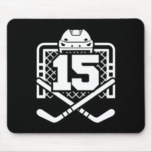 Alfombrilla De Ratón Camiseta divertida de hockey número 15 para jugado