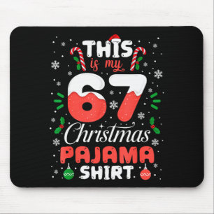 Alfombrilla De Ratón Camiseta Divertida de Navidad 67 Pijama Seis Siete