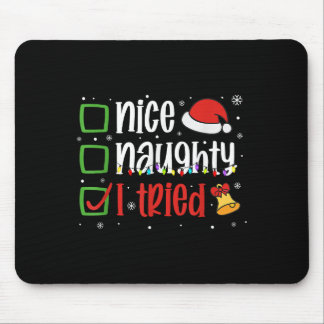 Alfombrilla De Ratón Camiseta divertida de Navidad Bonito Travieso Inte