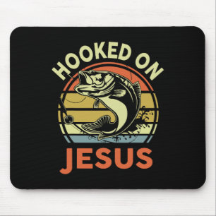 Alfombrilla De Ratón Camiseta divertida de pesca cristiana para hombres