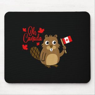 Alfombrilla De Ratón Camiseta divertida del día de Canadá, marmota cana