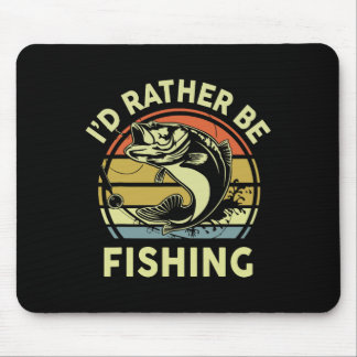 Alfombrilla De Ratón Camiseta Divertida Prefiero Estar Pescando Hombre