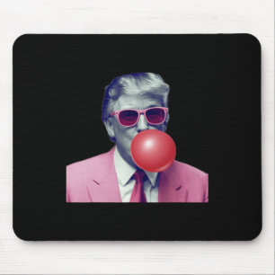 Alfombrilla De Ratón Camiseta Divertida Rosa Donald Trump Chicle Burbuj