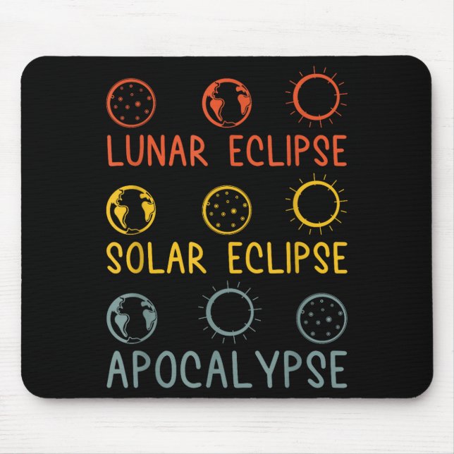 Alfombrilla De Ratón Camiseta Eclipse Lunar Solar Apocalipsis Celestial (Frente)
