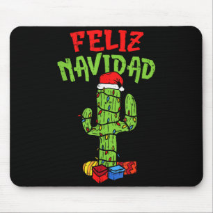 Alfombrilla De Ratón Camiseta Feliz Navidad Cactus de Navidad Mexicano