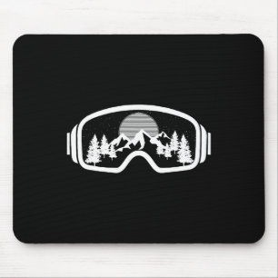 Alfombrilla De Ratón Camiseta Gafas Esquí Esquí Montaña Nieve W