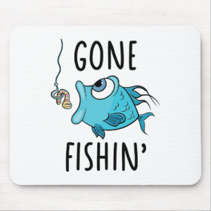 Alfombrilla De Ratón Camiseta Gone Fishing Niños Niñas Bebés Funny F