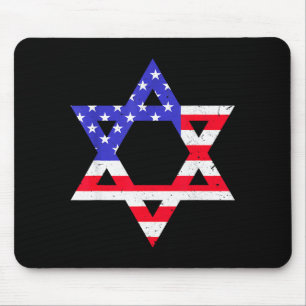 Alfombrilla De Ratón Camiseta judía de Hanukkah estrella de David bande
