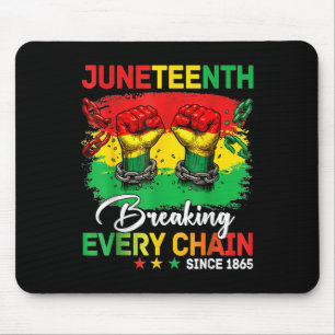 Alfombrilla De Ratón Camiseta Juneteenth – Rompiendo Cada Cadena Desde