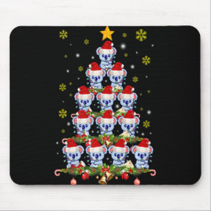Alfombrilla De Ratón Camiseta Koala Animal Navidad Koala Árbol de Navid