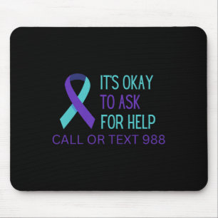 Alfombrilla De Ratón Camiseta Línea de Prevención del Suicidio 988 988