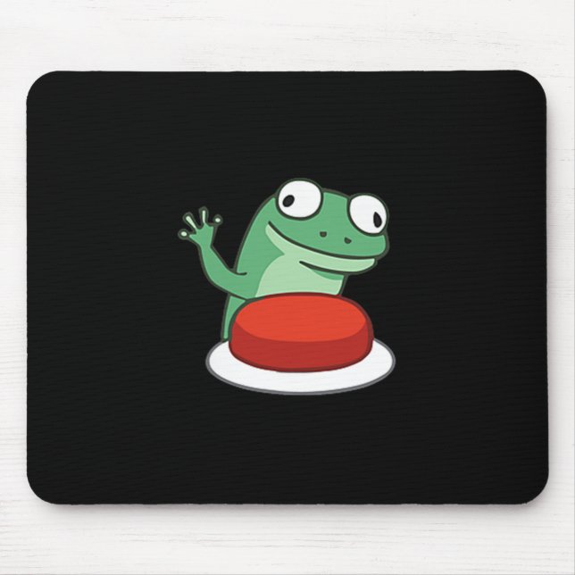 Alfombrilla De Ratón Camiseta meme de Lizard Button divertida.png (Frente)