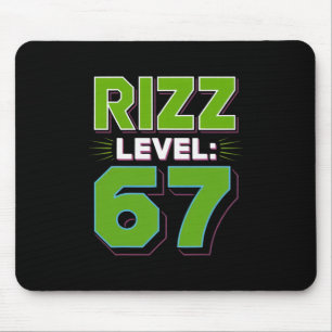 Alfombrilla De Ratón Camiseta Meme Nivel Rizz 67 Tendencia Juvenil Seis