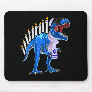 Alfombrilla De Ratón Camiseta Menorasaurus Rex T Rex Dinosaurio Hanukka