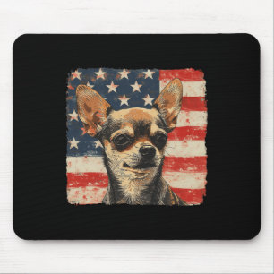 Alfombrilla De Ratón Camiseta Patriótica 4 De Julio Chihuahua Perro Hom