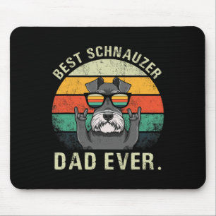 Alfombrilla De Ratón Camiseta Perro Vintage Mejor Schnauzer Papá de Tod
