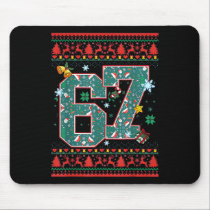 Alfombrilla De Ratón Camiseta Retro 67 Six Seven Navidad Meme 