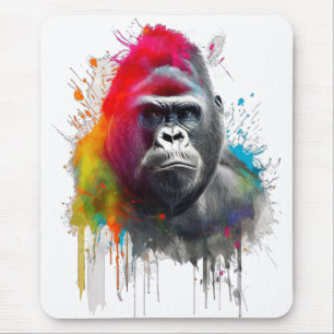 Alfombrilla De Ratón Camiseta Rey de la Selva: Majestuoso Gorila Espald