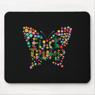 Alfombrilla De Ratón Camiseta sutil anti Trump Floral Mariposa Mensaje