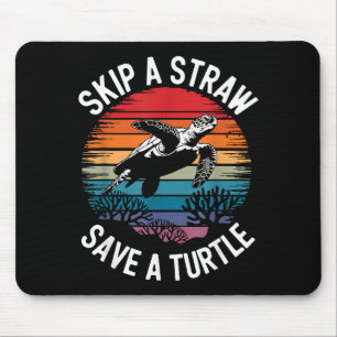 Alfombrilla De Ratón Camiseta Tortugas Mar Océano Tortuga Salvar 