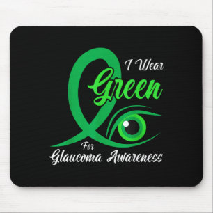Alfombrilla De Ratón Camiseta Verde Mes de Conciencia sobre el Glaucoma