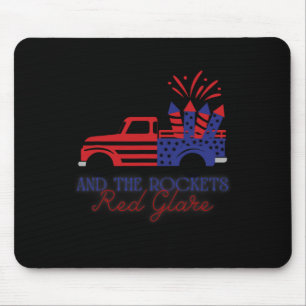 Alfombrilla De Ratón Camisetas 4 de Julio Niños Bandera Americana Camió