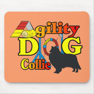 Alfombrilla De Ratón camisetas de agilidad de collie en bruto