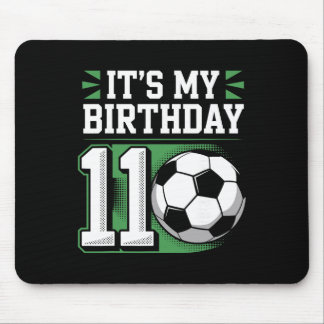 Alfombrilla De Ratón Camisetas de Cumpleaños 11 Fútbol Es Mi Cumpleaños