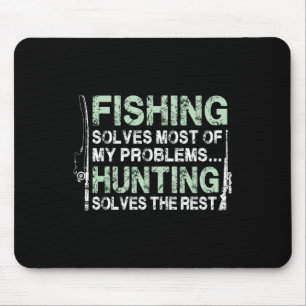 Alfombrilla De Ratón Camisetas Divertidas De Pesca Y Caza Para Hombres 