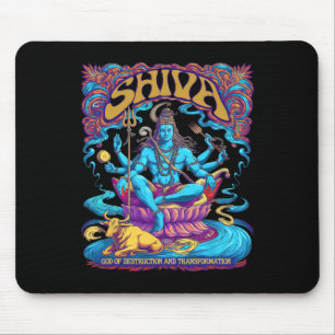Alfombrilla De Ratón Camisetas Espirituales Shiva Print Dios Hindú Homb
