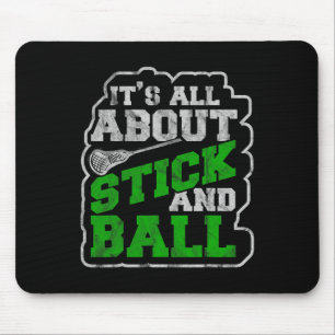Alfombrilla De Ratón Camisetas Lacrosse Mens Lax Stick Lacrosse Player