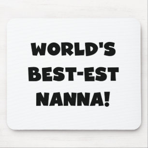 Alfombrilla De Ratón Camisetas y regalos Black Text Best est Nanna