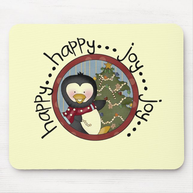 Alfombrilla De Ratón Camisetas y regalos de Penguin Holiday (Frente)