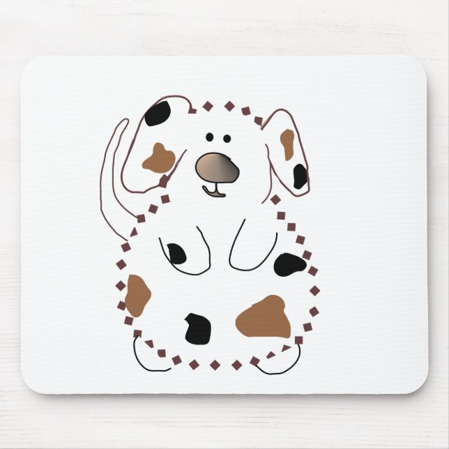 Alfombrilla De Ratón Camisetas y regalos de perro de dibujos animados (Frente)