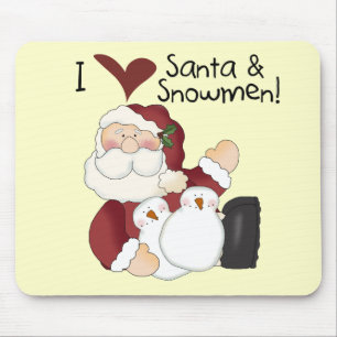 Alfombrilla De Ratón Camisetas y regalos de Santa y Snowmen