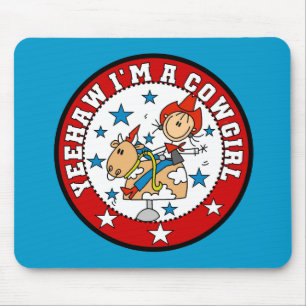Alfombrilla De Ratón Camisetas y regalos de vaquera Yee Haw