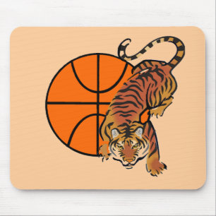 Alfombrilla De Ratón Camisetas y regalos del baloncesto del tigre