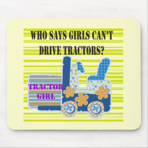 Alfombrilla De Ratón Camisetas y regalos del chica del tractor