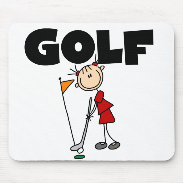 Alfombrilla De Ratón Camisetas y regalos del GOLF de los chicas (Frente)