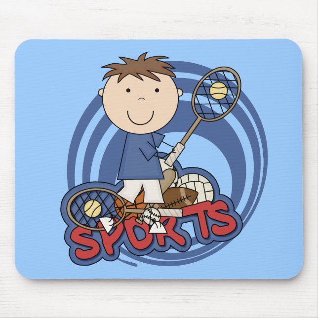 Alfombrilla De Ratón Camisetas y regalos del tenis del muchacho de los (Frente)